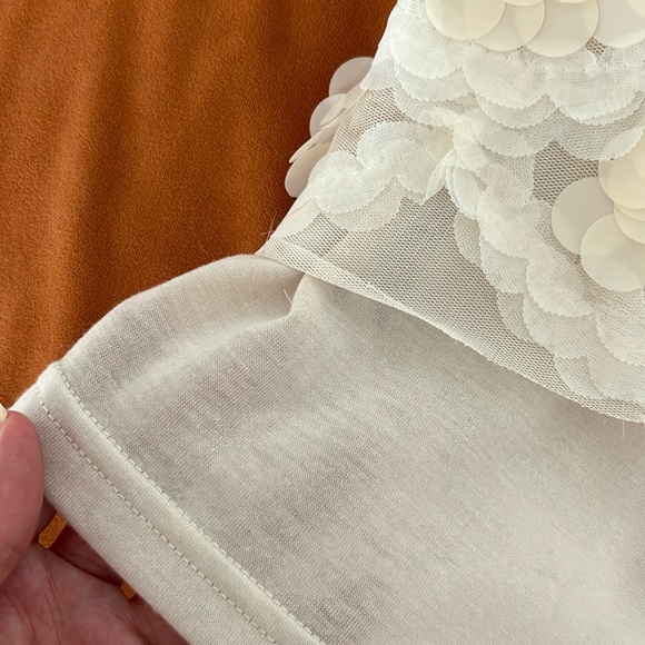 Zara Giant Sequin Dress in Pale Peach Sz M Mermaid Vibes - Picture 3 of 7